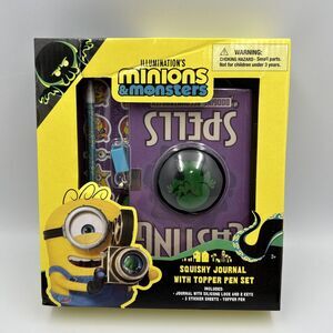 Illumination Minions & Monsters Squishy Journal Lock Topper Pen Stickers Kids